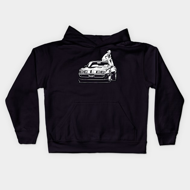 Racing Car burt reynolds Kids Hoodie by Naz X